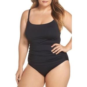 La Blanca One Piece Swimsuit Black Plus Size 16w